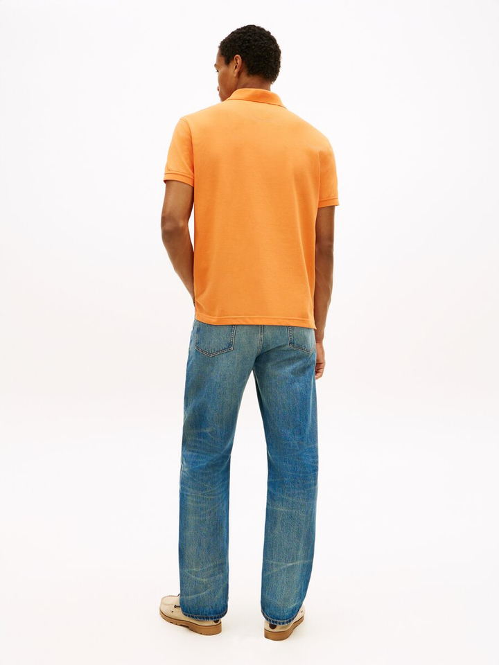 Oranje polo met korte mouwen Tommy Hilfiger