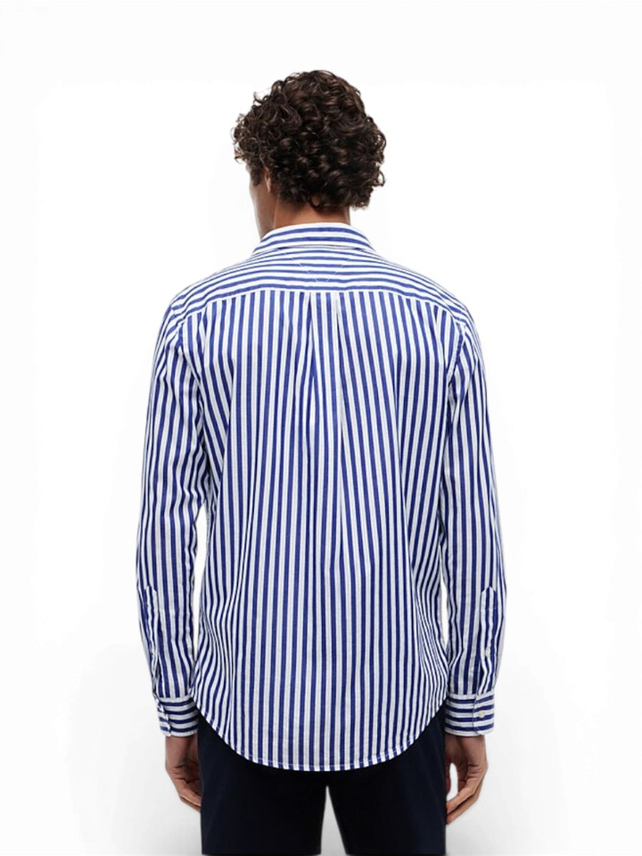 Wit katoenen hemd (regular fit) met strepen en lange mouwen Tommy Hilfiger