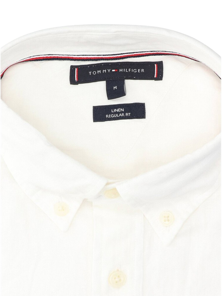 Wit linnen hemd (regular fit) met lange mouwen Tommy Hilfiger 