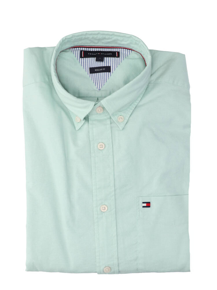 Mint katoenen hemd (regular fit) met lange mouwen Tommy Hilfiger 
