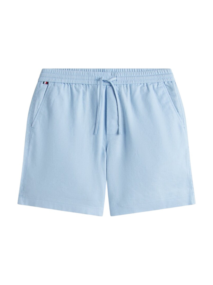 Licht blauwe linnen short Tommy Hilfiger 