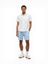 Licht blauwe linnen short Tommy Hilfiger 