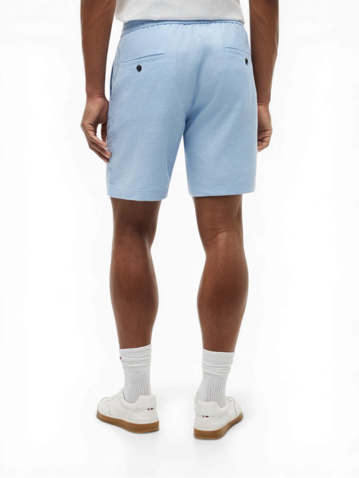 Licht blauwe linnen short Tommy Hilfiger 