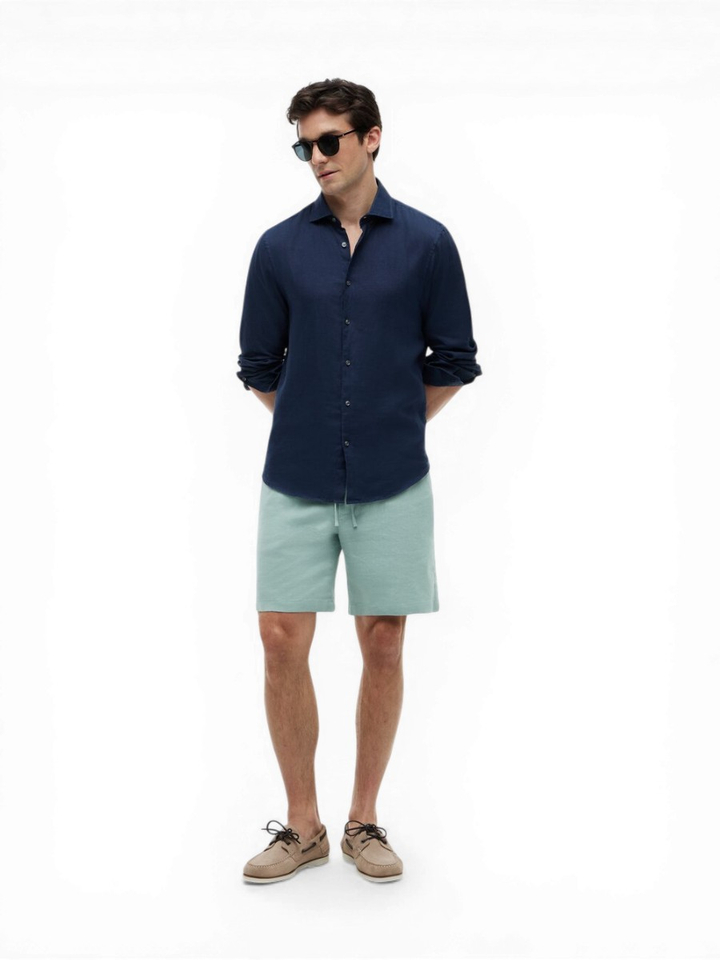 Groene linnen short Tommy Hilfiger 