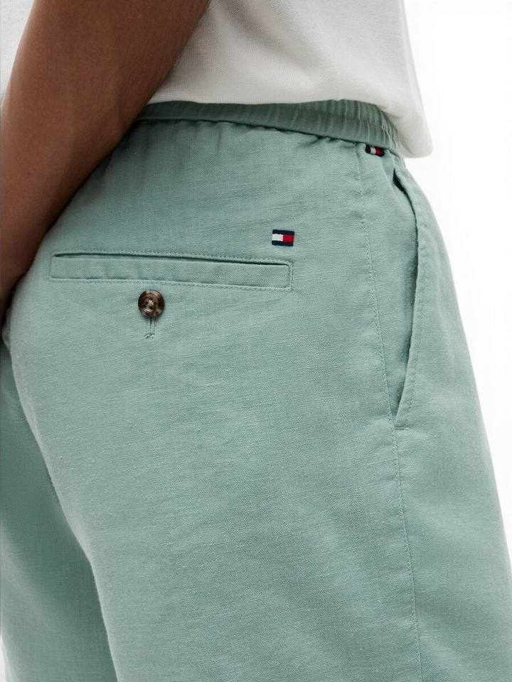 Groene linnen short Tommy Hilfiger 