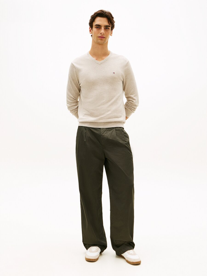 Beige trui met v-hals Tommy Hilfiger