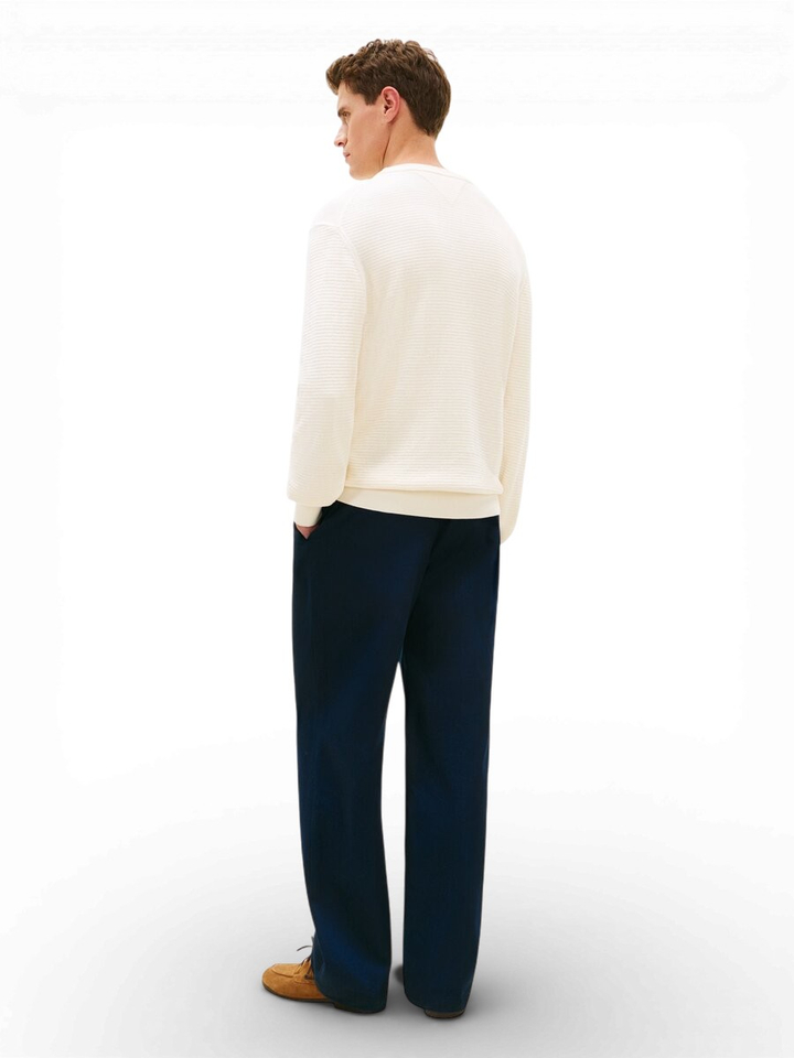 Ecru trui met wafelstructuur Tommy 
