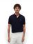 Blauwe gebreide polo met korte mouwen Tommy Hilfiger