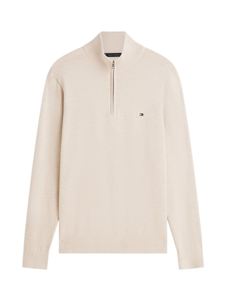 Beige trui met ritssluiting Tommy