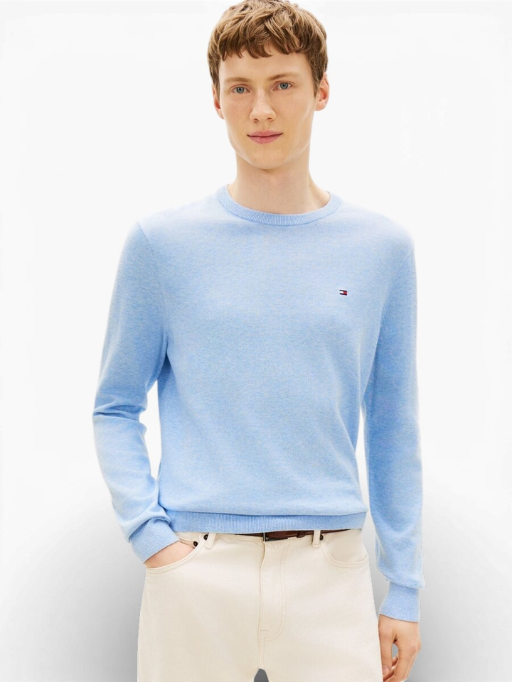 Lichtblauwe pull Tommy Hilfiger 