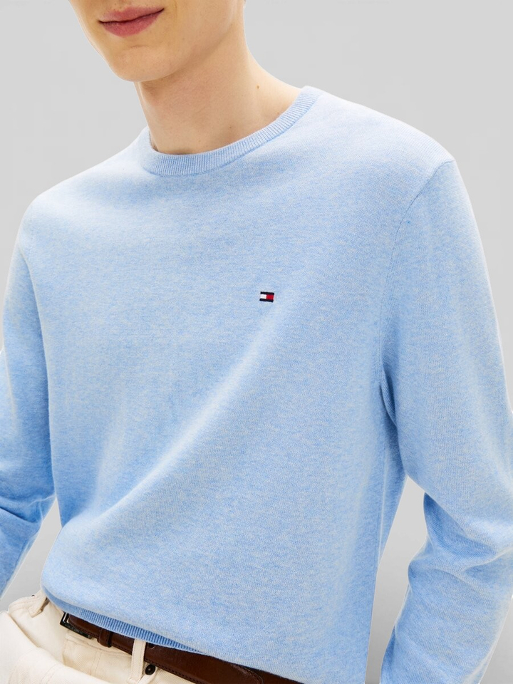 Lichtblauwe pull Tommy Hilfiger 