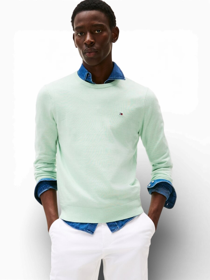 Muntgroene pull Tommy Hilfiger 