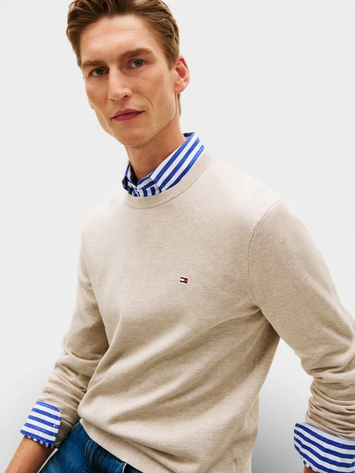 Lichtgrijze pull Tommy Hilfiger 