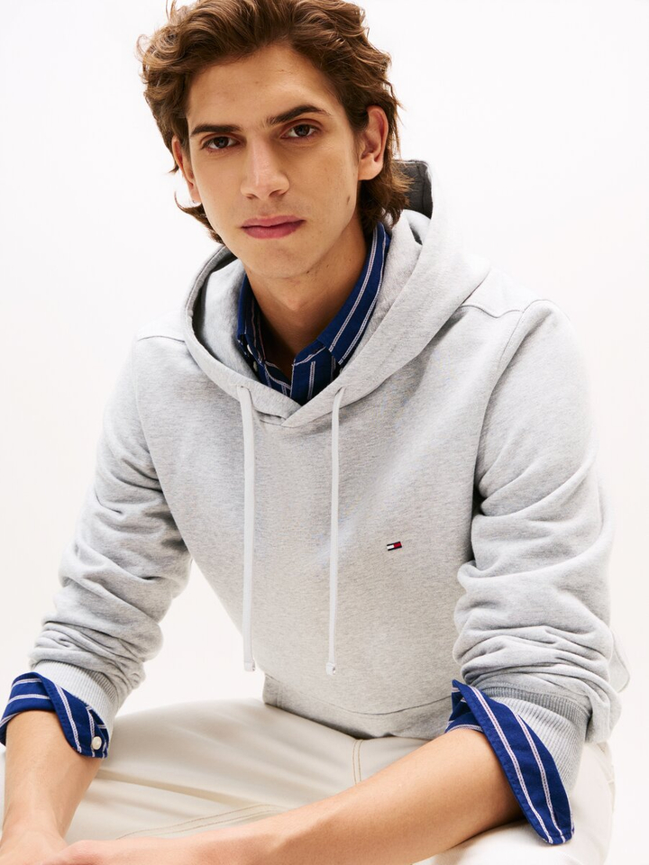 Grijze katoenen sweater met kap Tommy Hilfiger 