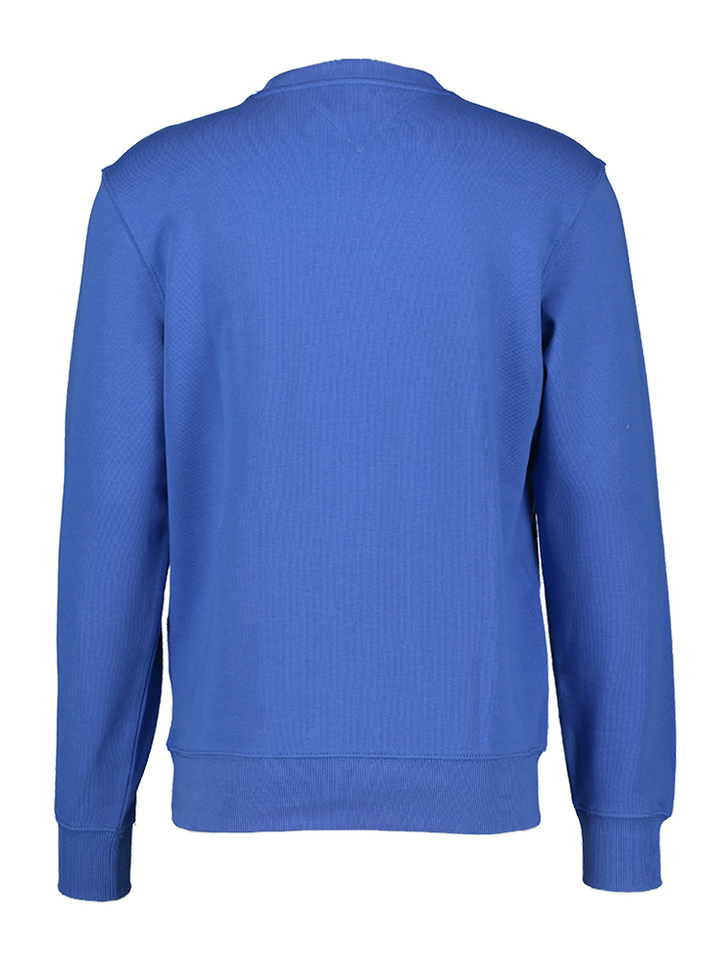 Kobalt blauwe sweater met ronde hals Tommy Hilfiger