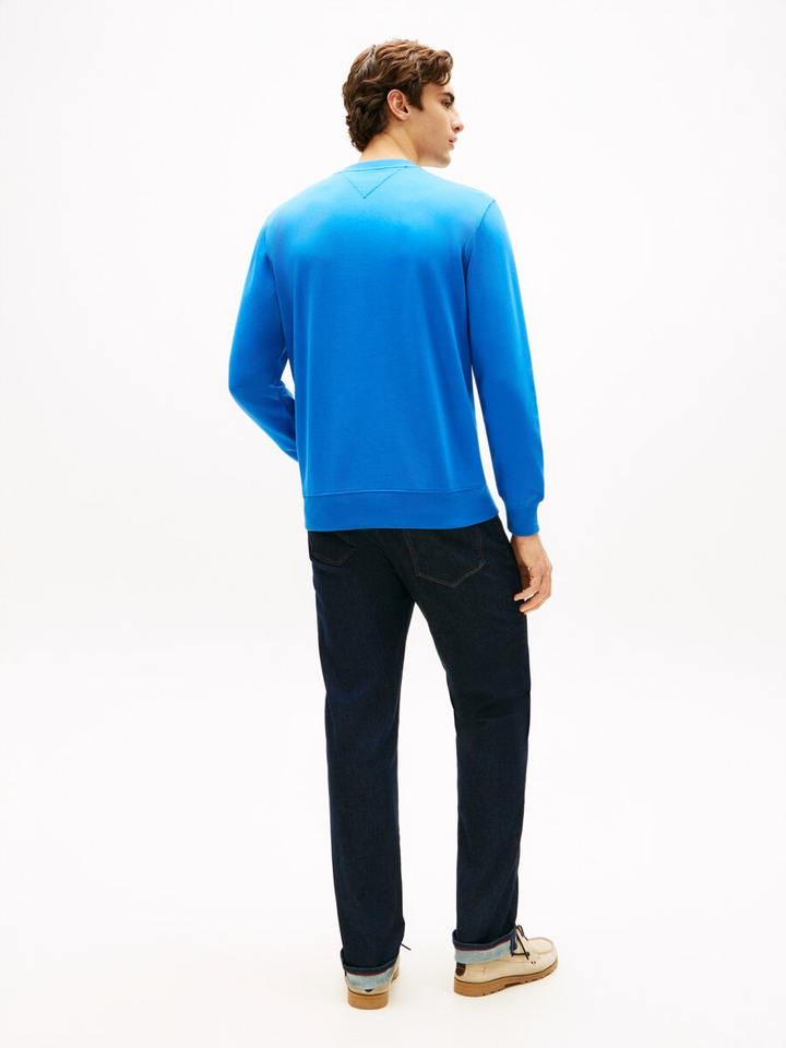 Kobalt blauwe sweater met ronde hals Tommy Hilfiger