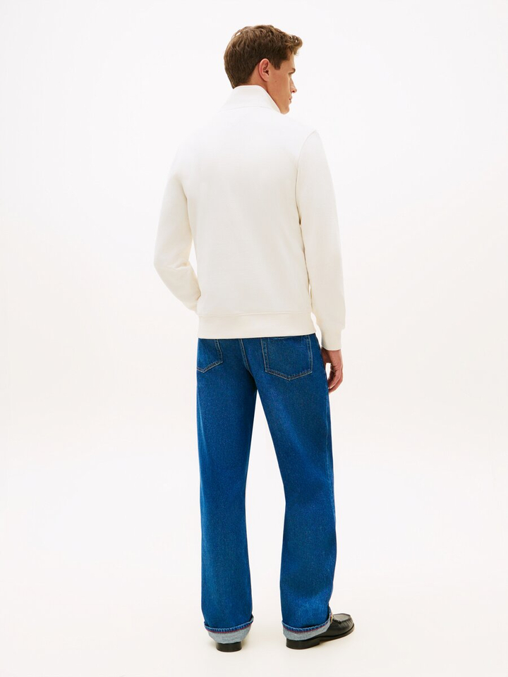 Witte trui met korte rits Tommy Hilfiger 