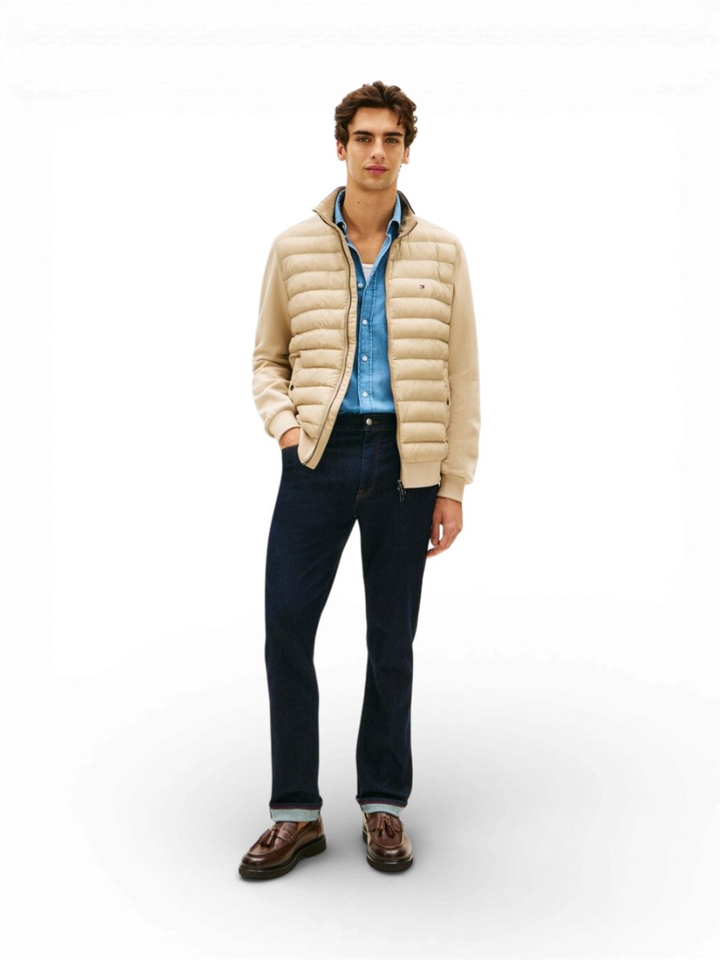 Beige puffer jas Tommy