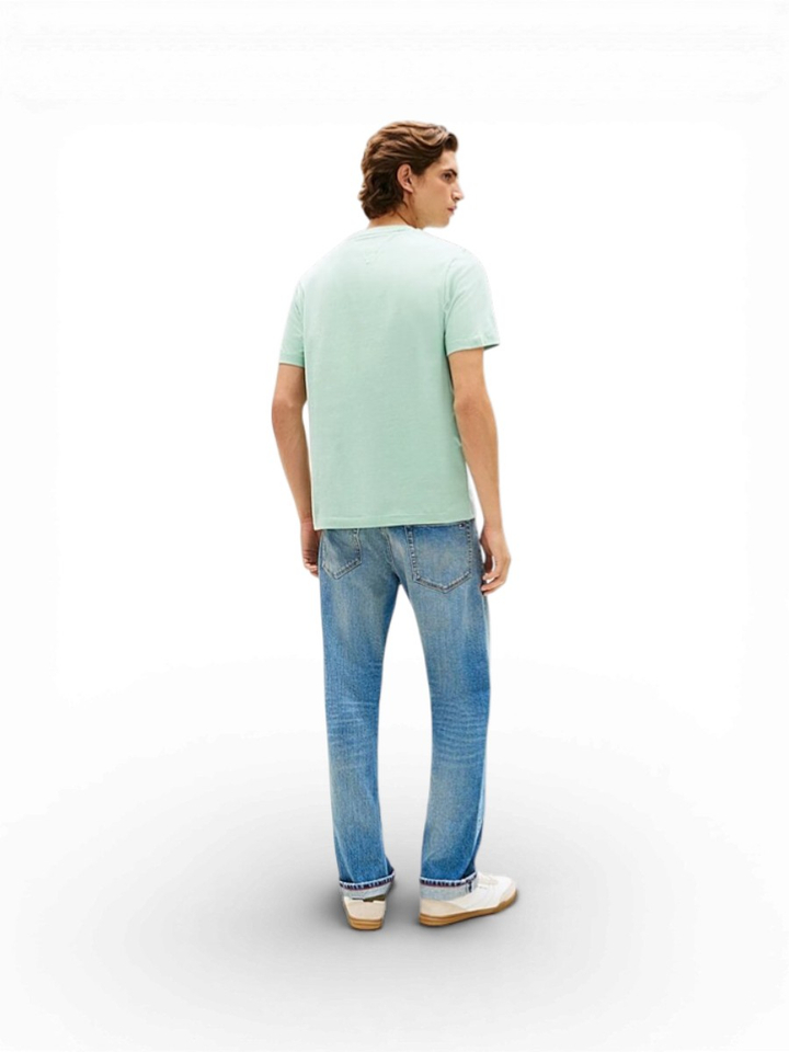 Groene T-shirt met ronde hals Tommy