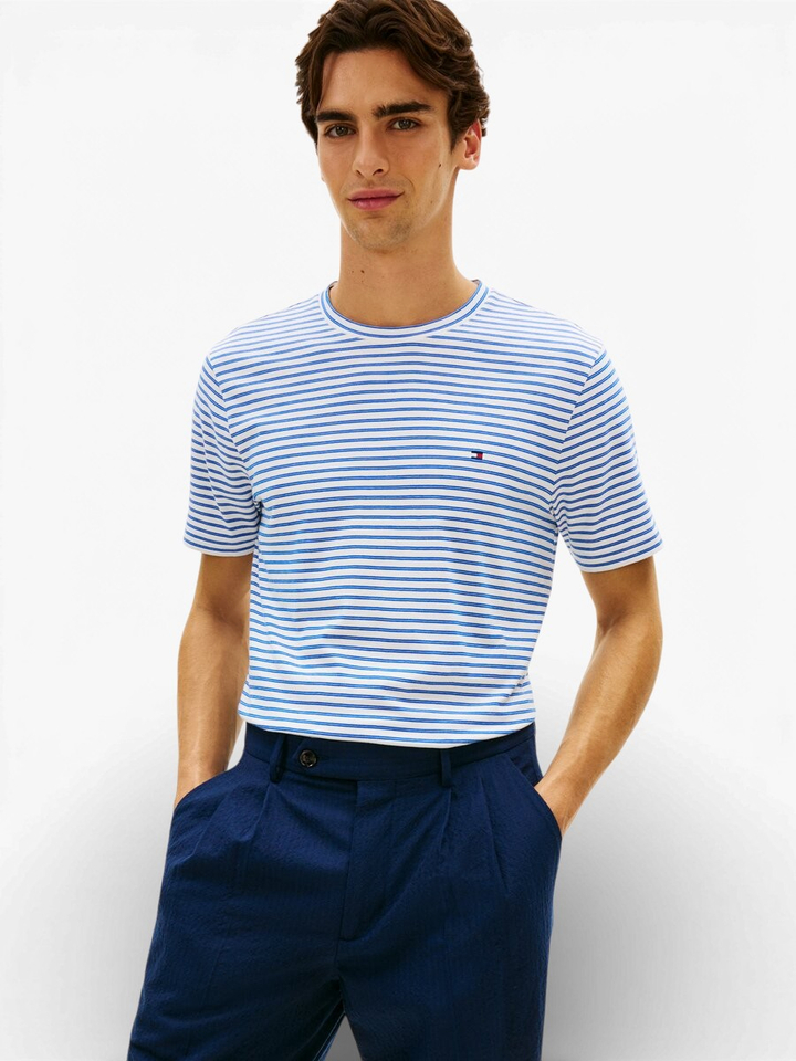 Blauw wit gestreepte t-shirt Tommy