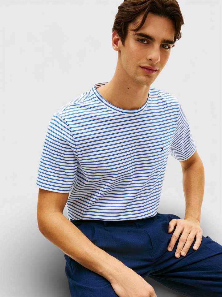 Blauw wit gestreepte t-shirt Tommy