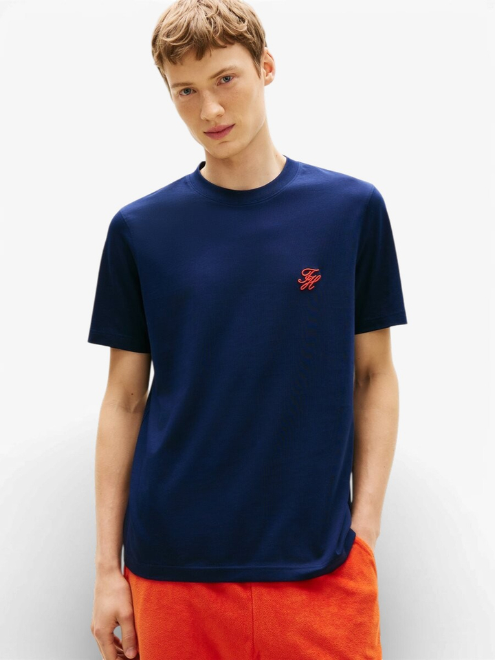 Donkerblauwe basis T-shirt Tommy Hilfiger