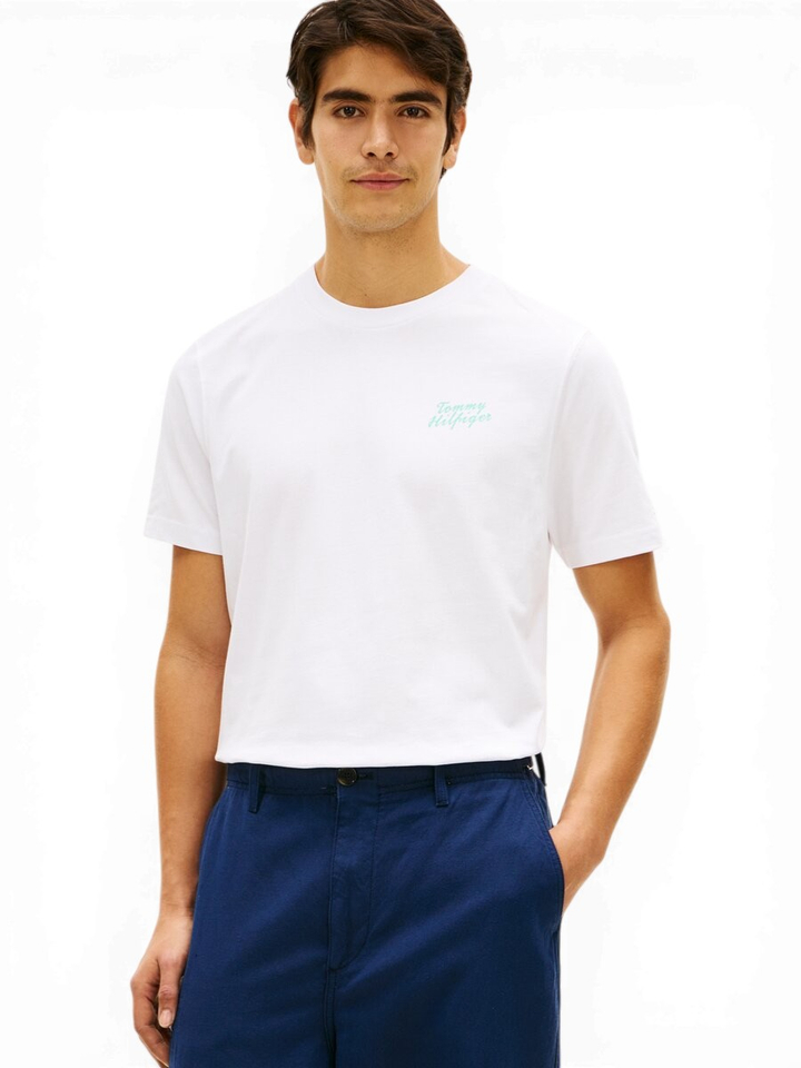 Witte t-shirt met print Tommy Hilfiger