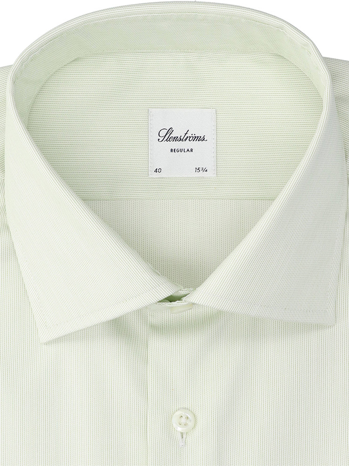 Light green katoenen hemd (regular fit) met lange mouwen Stenströms 