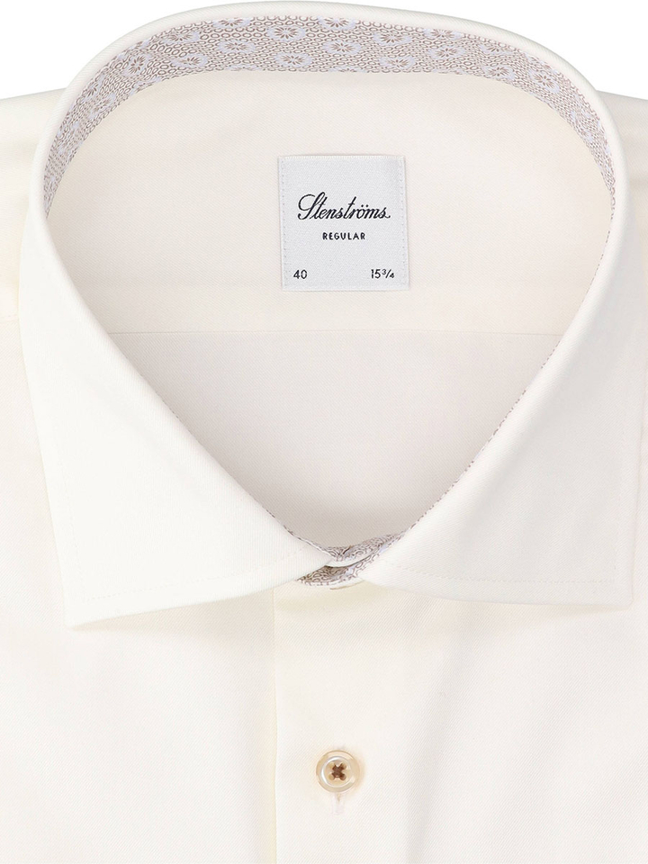 Champagne katoenen hemd (regular fit) met lange mouwen Stenströms 