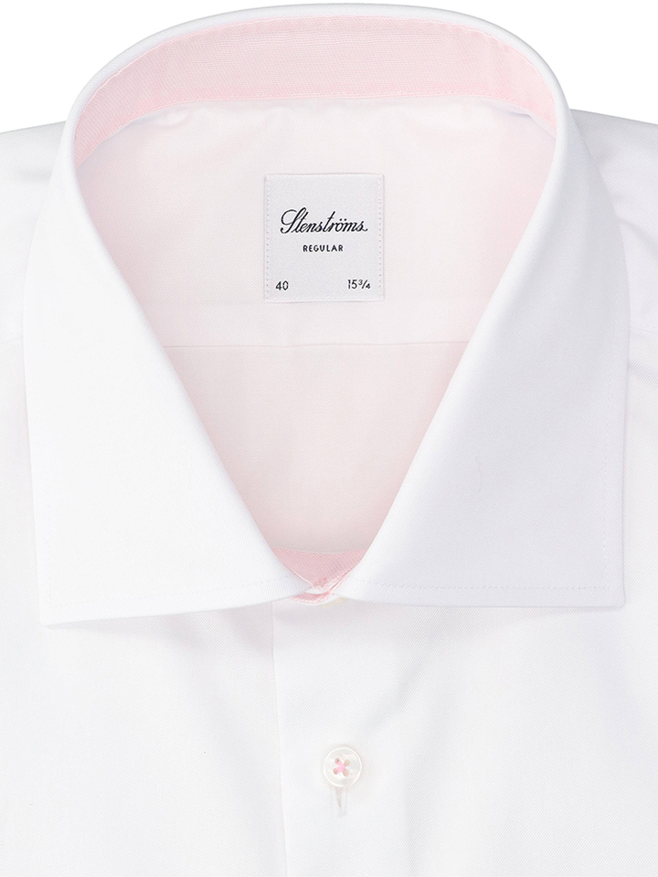 Wit katoenen hemd (regular fit) met lange mouwen Stenströms 