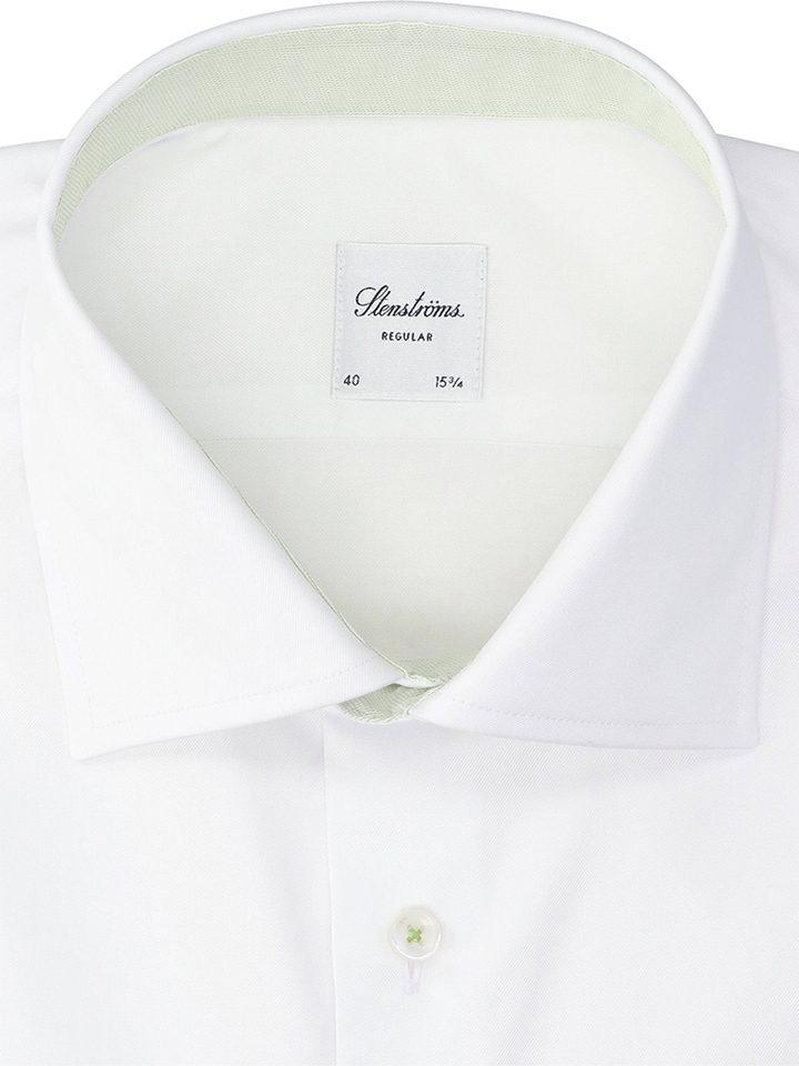 Wit katoenen hemd (regular fit) met lange mouwen Stenströms