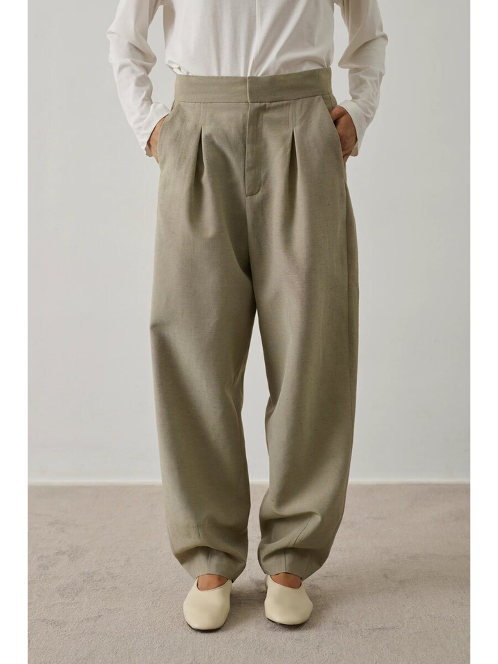 Groene losvallende broek Baptiste Soeur