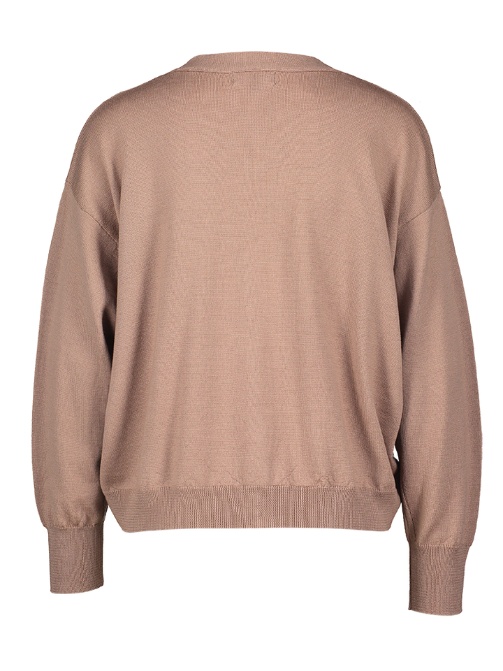 Roze gilet met knopen Idem Soeur 