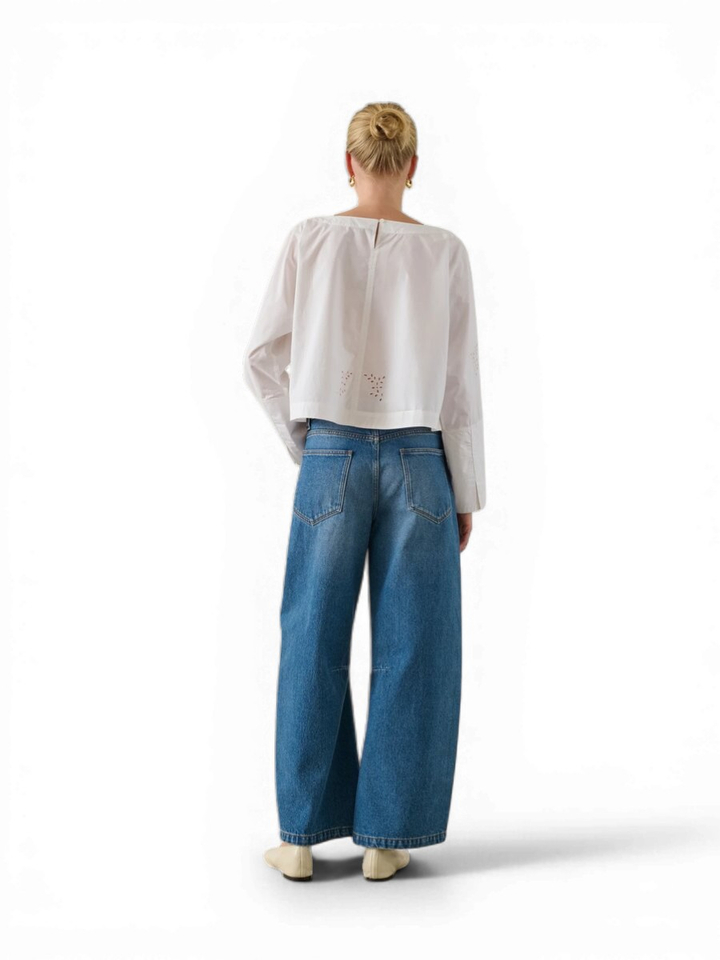 Witte bloes met broderie Hansel Soeur 