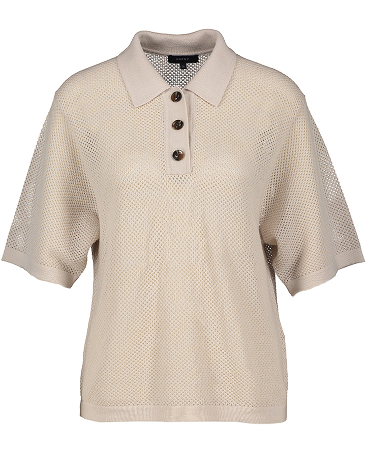 Beige trui met polo kraag Harvey Soeur
