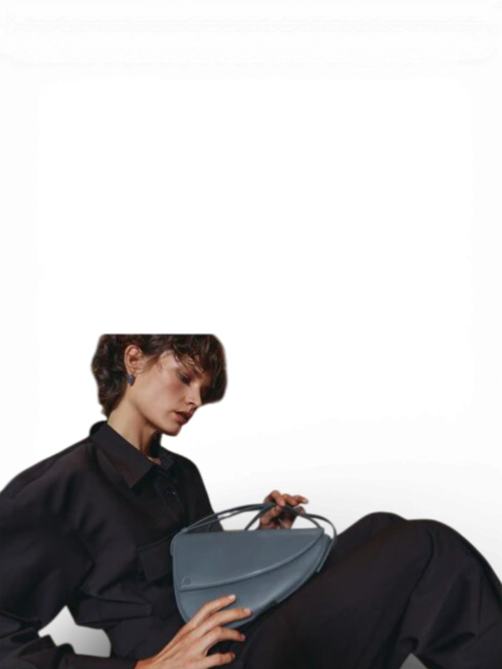 Staalblauw zadeltas soft touch Rebel Kaai