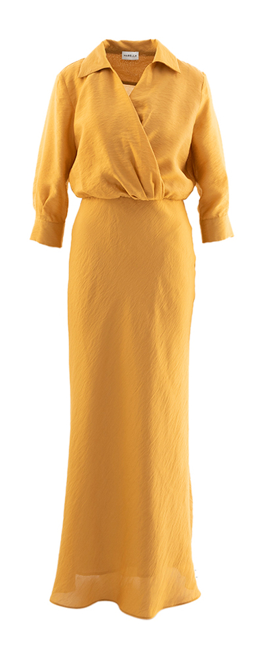 Okerkleurige feestkleed Magenta Marella