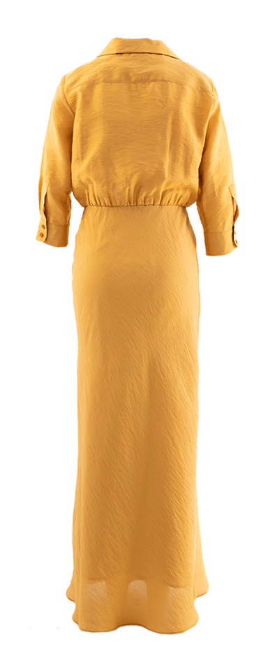 Okerkleurige feestkleed Magenta Marella