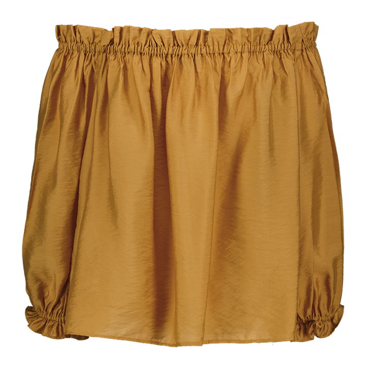 Okerkleurig off shoulder blouse Meringa Marella