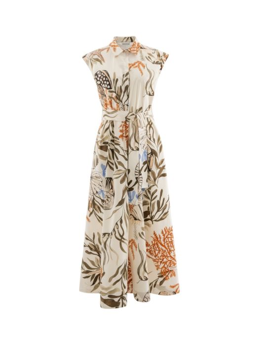 Witte jurk met print Padana Marella