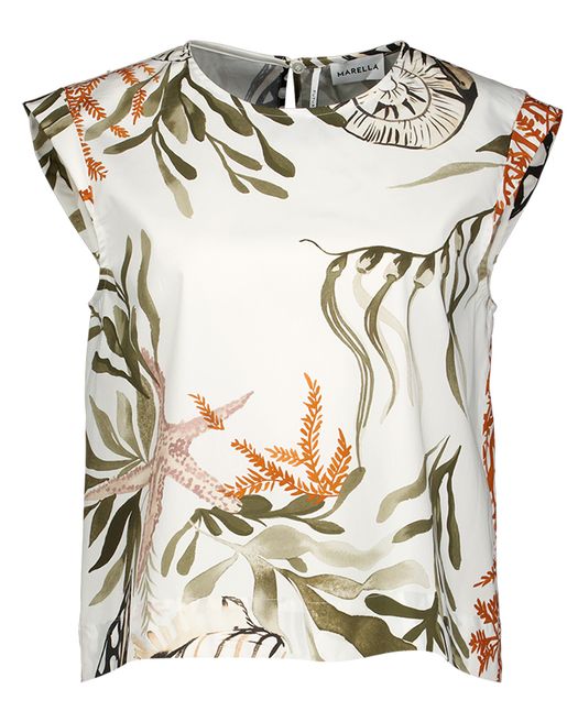 Blouse met bloemenprint zonder mouwen Affine Marella
