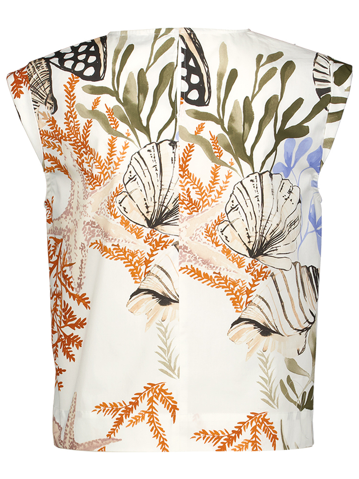 Blouse met bloemenprint zonder mouwen Affine Marella