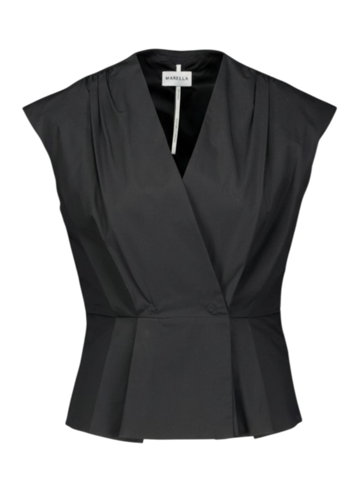 Zwarte mouwloze top Bazar Marella 