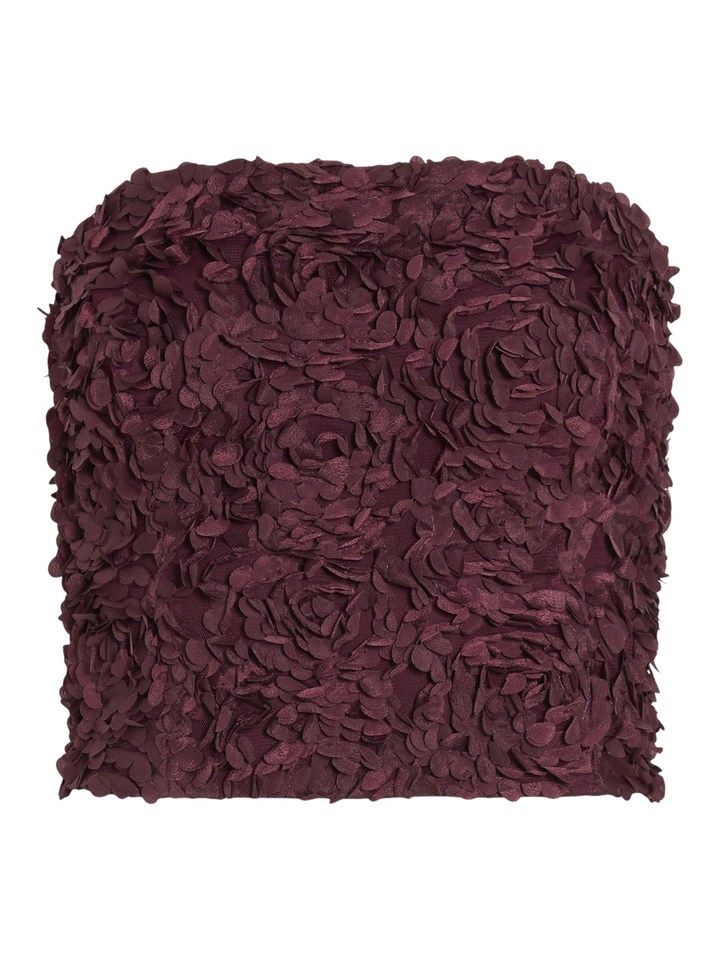 Bordeaux ruffle top Virosie Vila