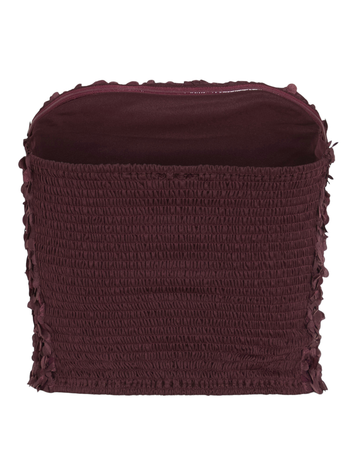 Bordeaux ruffle top Virosie Vila