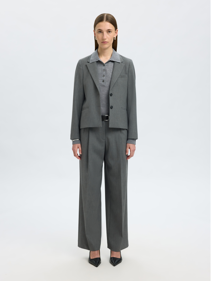 Grijze blazer Lano Selected Femme