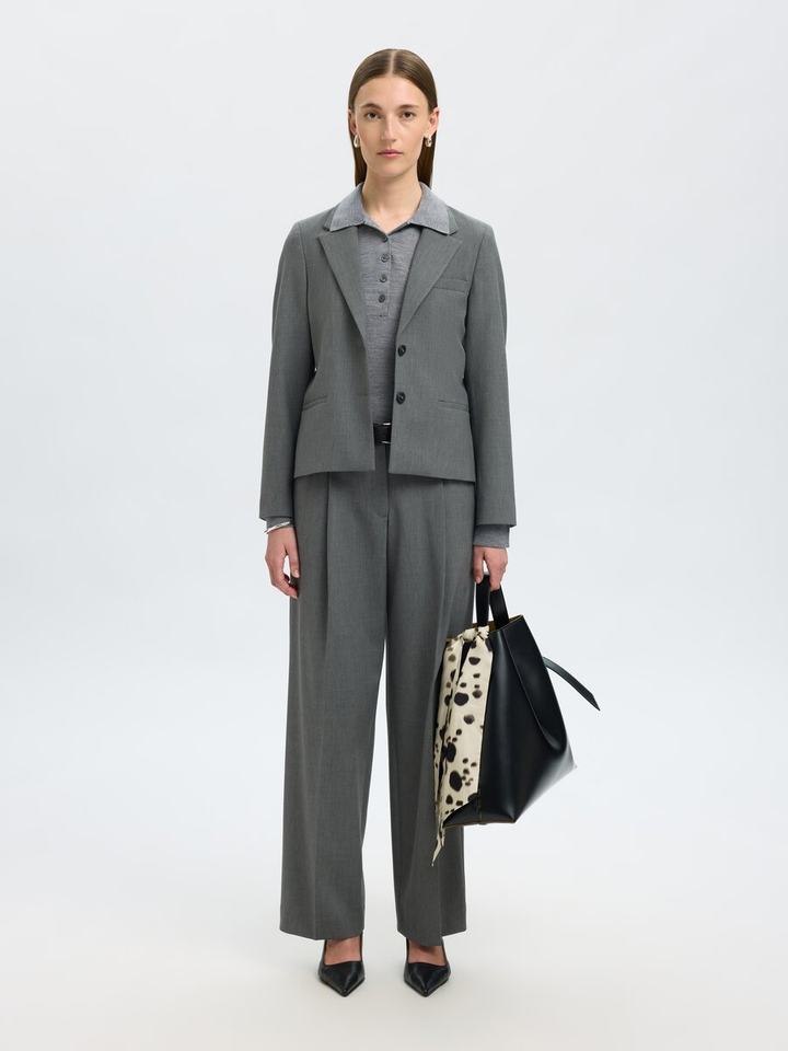 Grijze blazer Lano Selected Femme