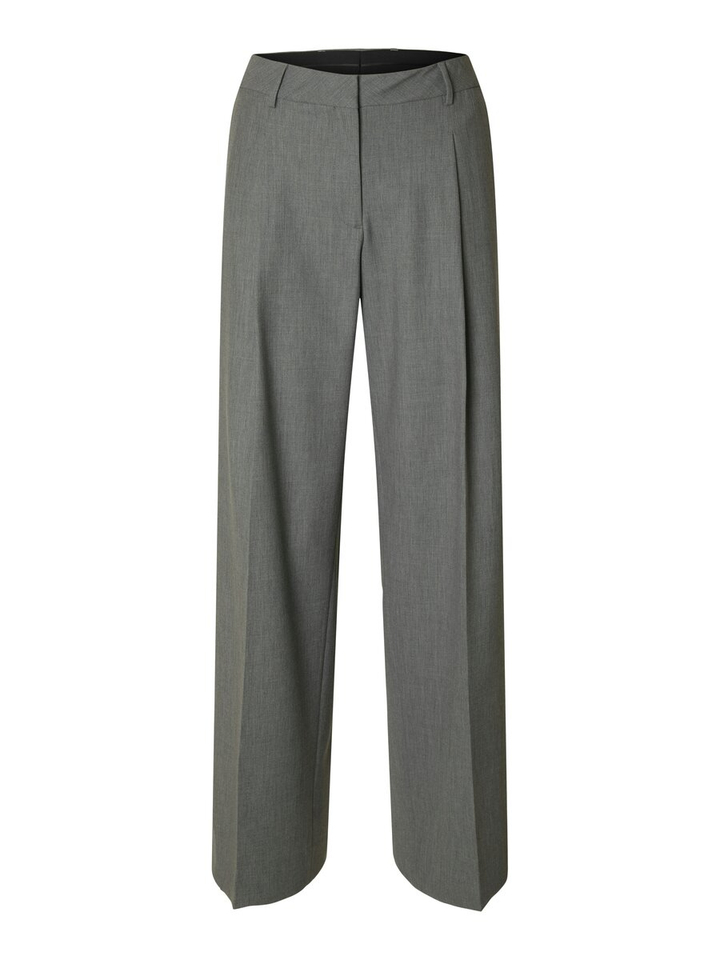 Grijze geklede broek Selected Femme