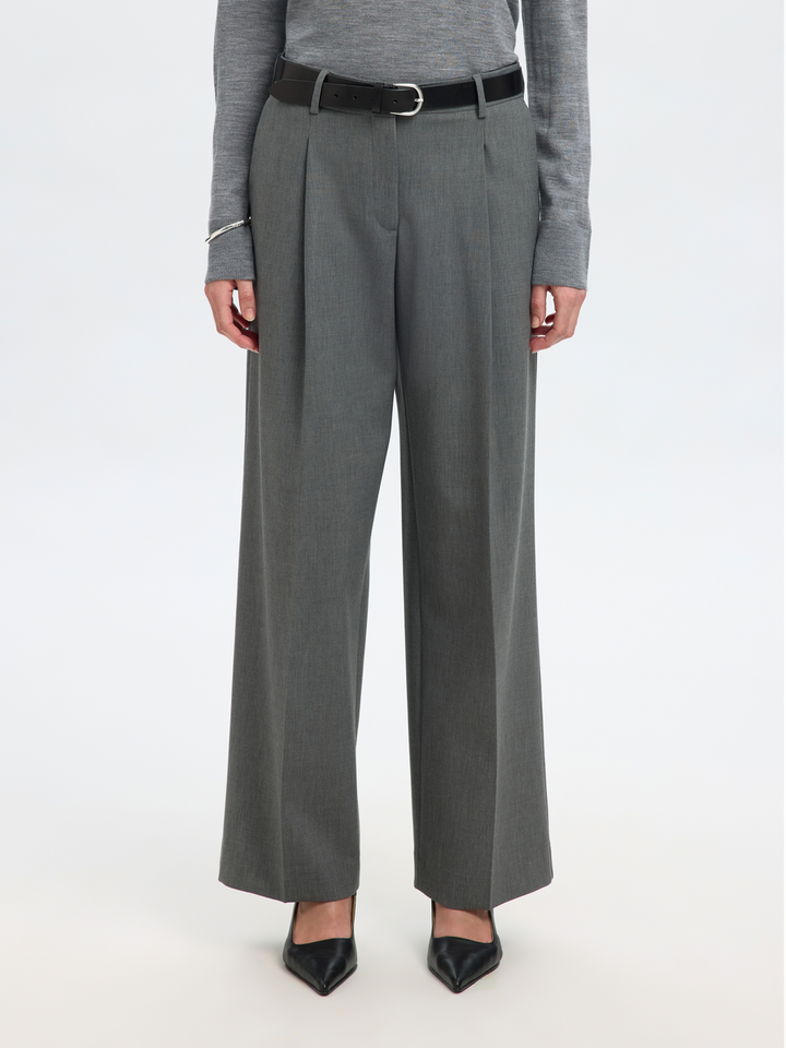 Grijze geklede broek Selected Femme