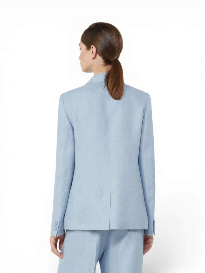 Lichtblauwe geklede blazer Nalut Max Mara